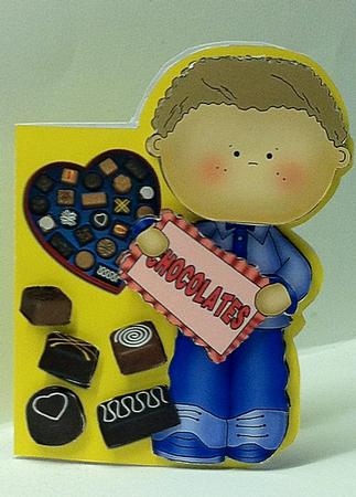 Valentine Chocolates Yellow Mini Kit by judy borutski
