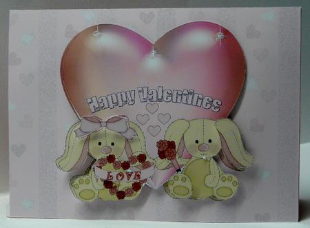Valentine Bunnies by judy borutski