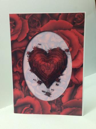 Rose Frame & Fancy Heart + Heart Shaped Pyramid by judy borutski