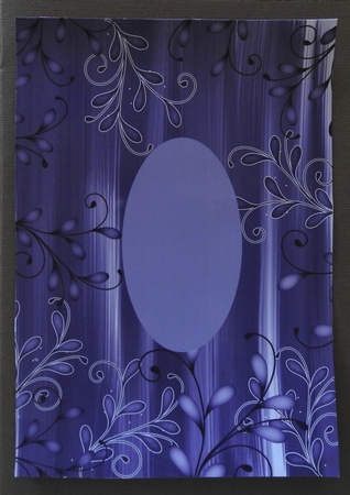 Dark Blue Painted Swirl Edge A4 Backing Paper by Julianne Harris