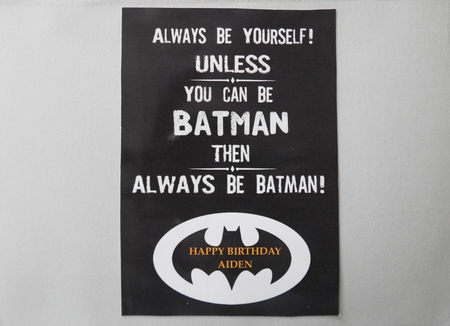 Always Be Batman! Symbol Card by Julianne Harris