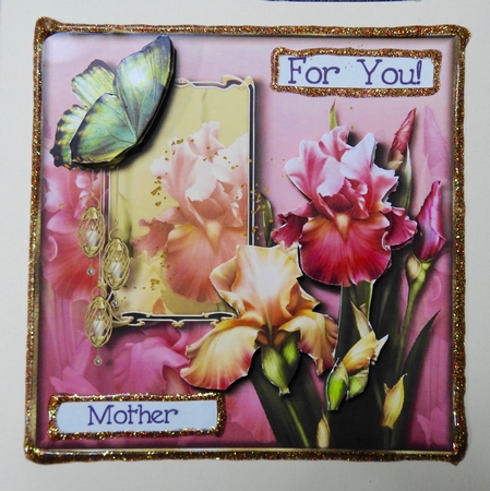 Summer Iris Card Topper by Julianne Harris