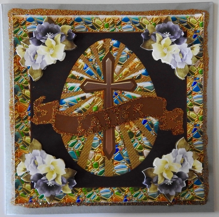Easter Egg Mosaic Card Front by Julianne Harris