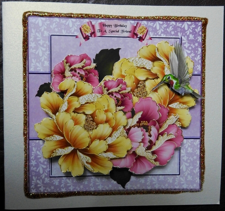 Golden and Pink Flowers by Julianne Harris