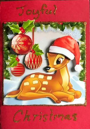 Beautiful Festive Bambi 8x8 Mini Kit by Julianne Harris