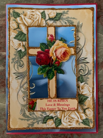 Sympathy Cross With Roses 5 by Julianne Harris
