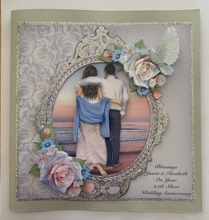 Dusky Damask Split Background by Julianne Harris