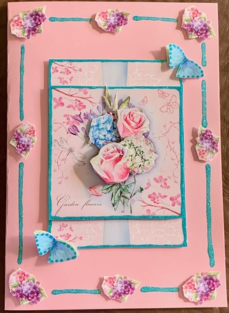 A5 Garden Flowers Roses And Hydrangea Kit by Julianne Harris