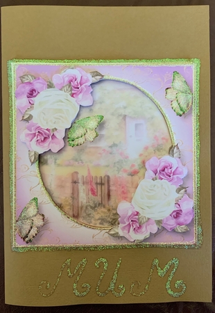 Rose Cottage Flutters - Purple Roses by Julianne Harris
