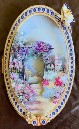 Oval Three Leafed Card - Summer Garden by Julianne Harris