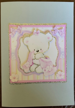 Lilac Baby Bear with his Blanket by Julianne Harris