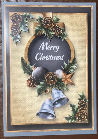 Rustic Christmas Silver Bells A5 by Julianne Harris
