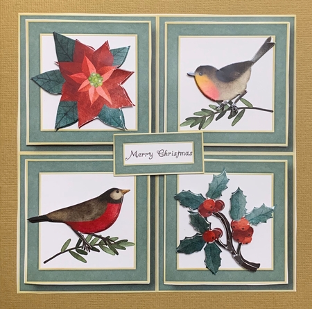 Vintage Watercolour Christmas Quad Frame by Julianne Harris