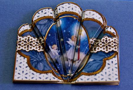 Candle Angel Embroidery Anglaise Scallop Deco Stacker by Julianne Harris