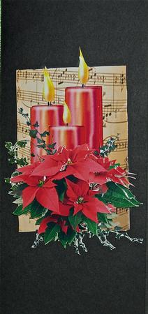 Poinsettia and Candles by Julianne Harris