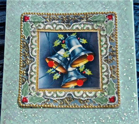 Blue Bells Lace 5inch Spiral Edge Stacker by Julianne Harris