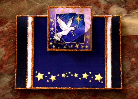 Xmas Dove No-hole Over the Edge N Spiral Pyramid by Julianne Harris