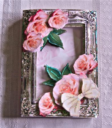 Inside Out Card Prettiest Pink Roses by Julianne Harris