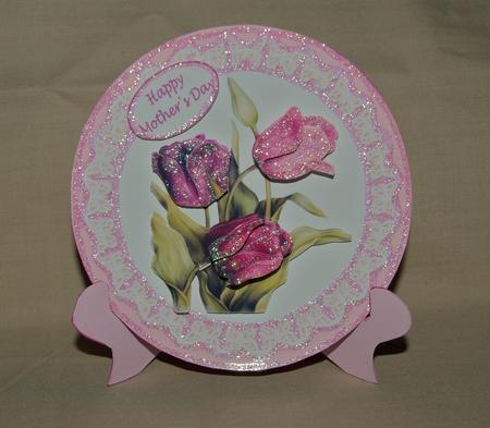 Tulip Plate and Stand by Julianne Harris