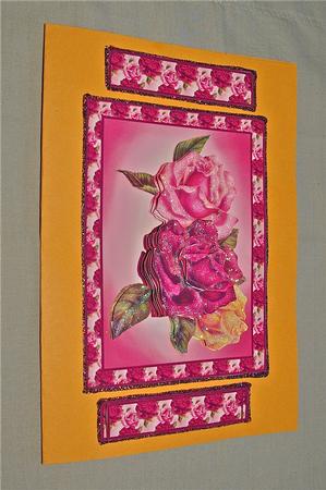Beautiful Roses Card Front with Decoupage by Julianne Harris