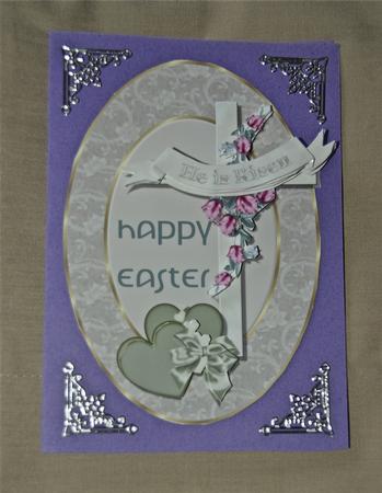 He is Risen Easter Card Front by Julianne Harris