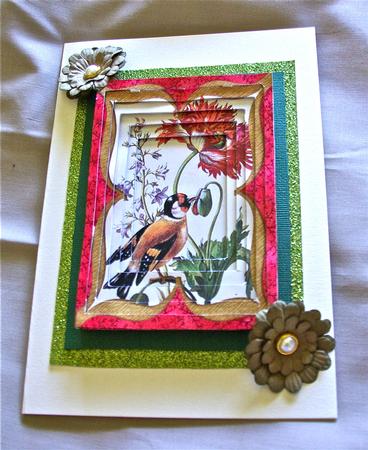 Goldfinch and Peony A4 Tunnel Topper Kit by Julianne Harris