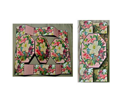 Vintage Lily Bouquet Octagon Pop-up Card by Julianne Harris