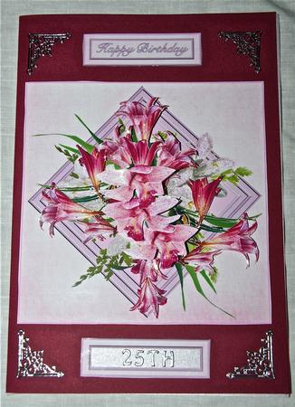 Succulent Pink Floral Decoupage Sheet by Julianne Harris
