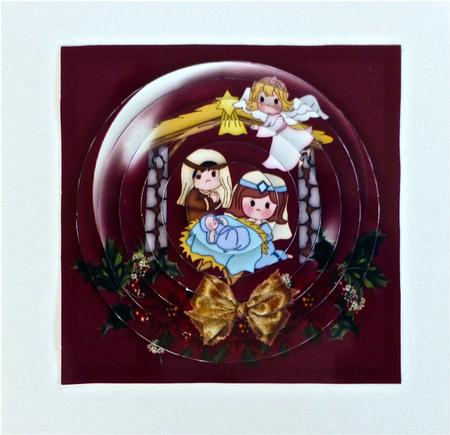 Christmas Nativity Snow Globe Circle Pyramid 2 by Julianne Harris