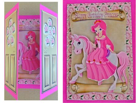 Pretty Princess with Her Pony & Pink Roses, Gatefold by Julianne Harris