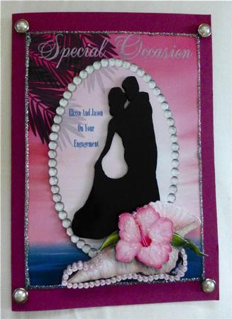 A4 Romantic Silhouette Card Front by Julianne Harris