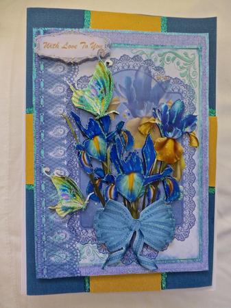 Lovely Blue and Yellow Irises of Joy by Julianne Harris