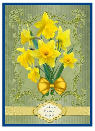 Lovely Bouquet of Daffodils A4 by Julianne Harris