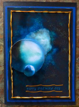 Beautiful Deep Space Card Topper by Julianne Harris