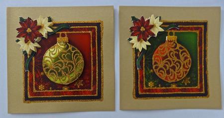 Metallic Bauble Toppers and Decoupage by Julianne Harris