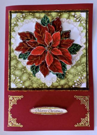Poinsettia Christmas Decoupage (2) by Julianne Harris