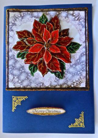 Poinsettia Christmas Decoupage by Julianne Harris
