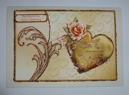 Golden Wedding Hearts & Roses by Julianne Harris