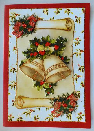 Christmas Bells on a Scroll by Julianne Harris