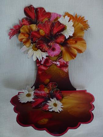 Everlasting Bouquet Easel - Hibiscus by Julianne Harris