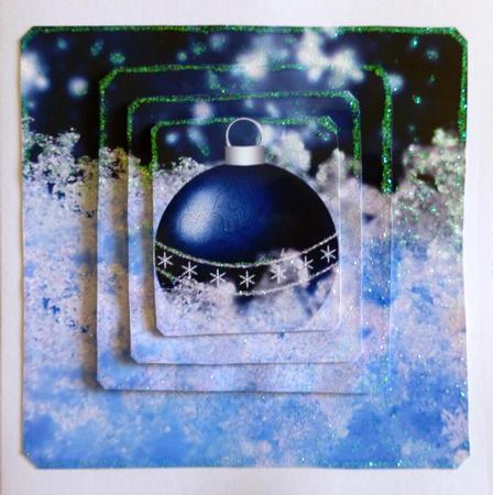 Christmas Quick Card with Ice and Bauble by Julianne Harris