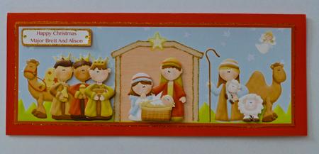 Nativity Large Dl Card with Decoupage by Julianne Harris