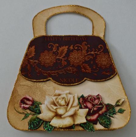 Antique Roses Handbag Card Kit by Julianne Harris