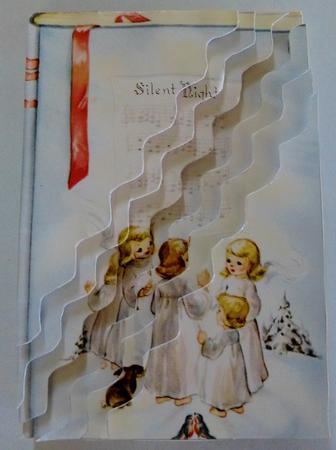 Christmas Silent Night Angels Wavy Corner Side Stacker by Julianne Harris