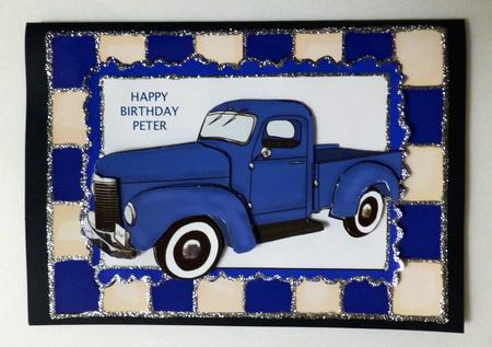 Vintage Blue Truck by Julianne Harris
