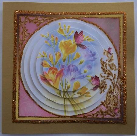Fleur Amour with Purple Butterflies by Julianne Harris