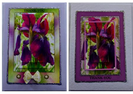 Purple Irises 2 Card Sheet by Julianne Harris