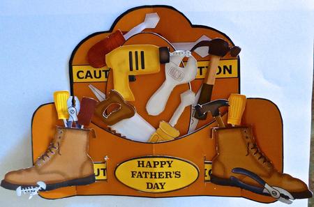 3D Push Pull - Caution Men @ Work by Julianne Harris