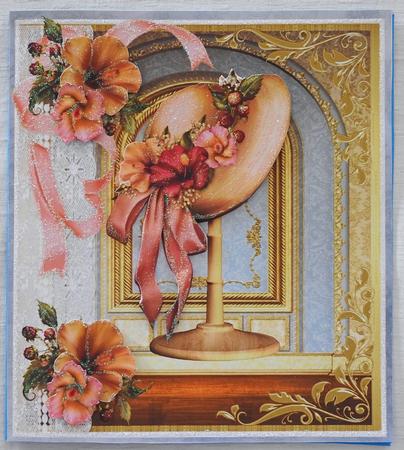Beautiful Parisian Bonnet on a Stand by Julianne Harris