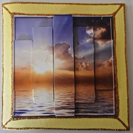 Panelled Sunset Over the Sea by Julianne Harris